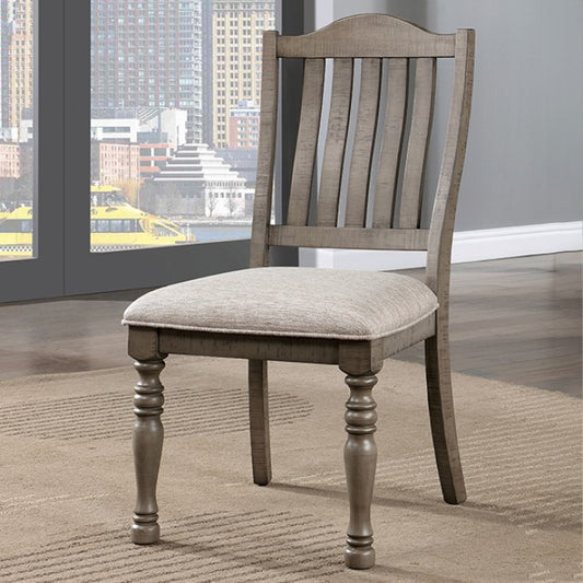 Newcastle Transitional Linen Solid Wood Dining Chair