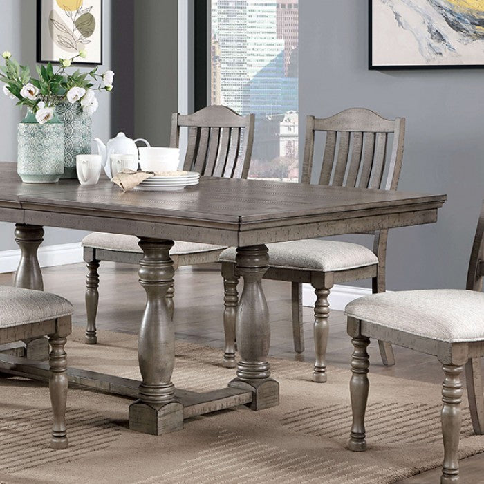 Newcastle Transitional Linen Solid Wood Dining Table