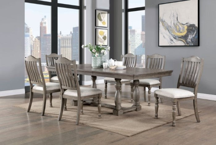 Newcastle Transitional Linen Solid Wood Dining Table