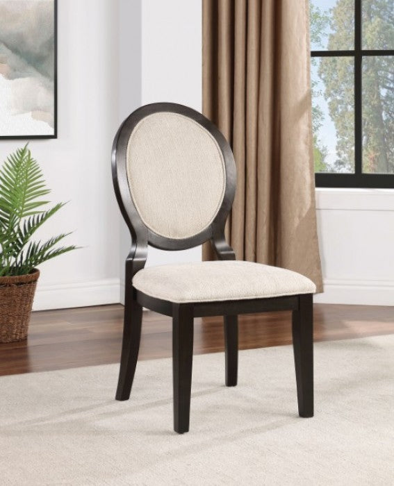 Newforte Transitional Fabric Solid Wood Dining Chair