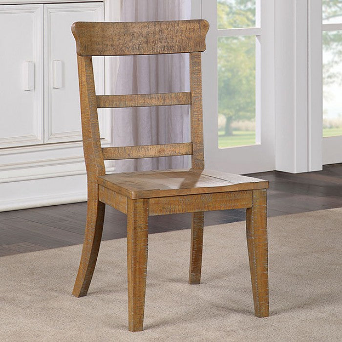 Leonidas Rustic Solid Wood Side Chair