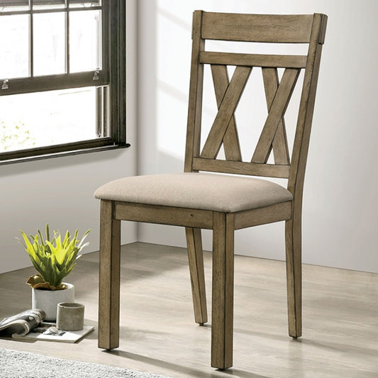Templemore Rustic Solid Wood Light Brown Side Chair