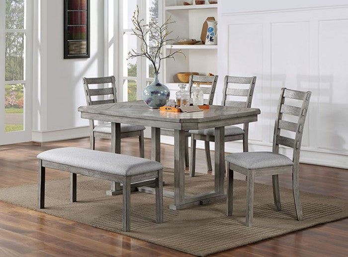 Laquila Rustic Solid Wood Trestle Base Dining Table