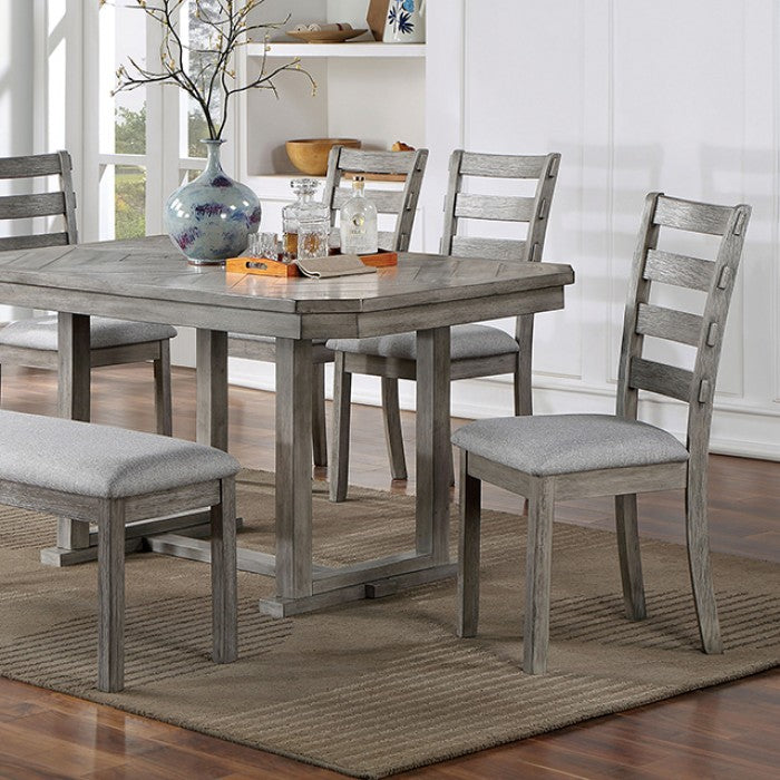 Laquila Rustic Solid Wood Trestle Base Dining Table
