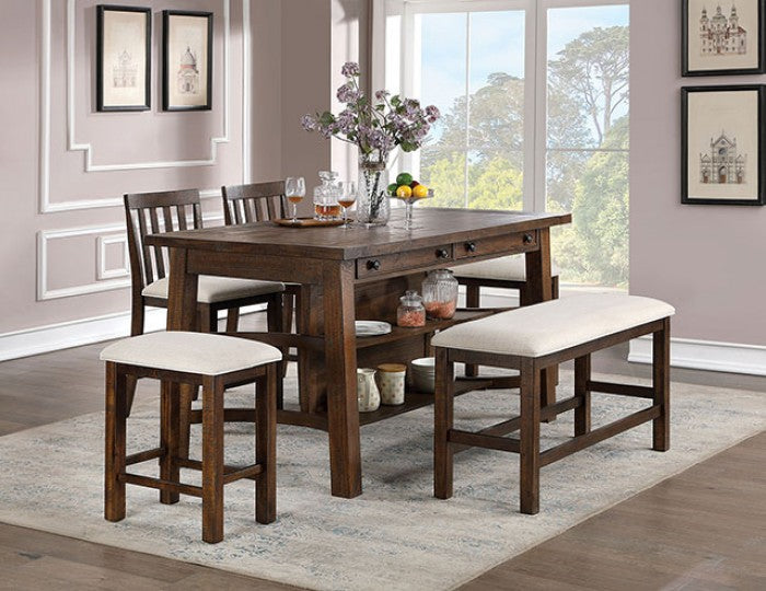 Fredonia Rustic Solid Wood Oak Dining Table