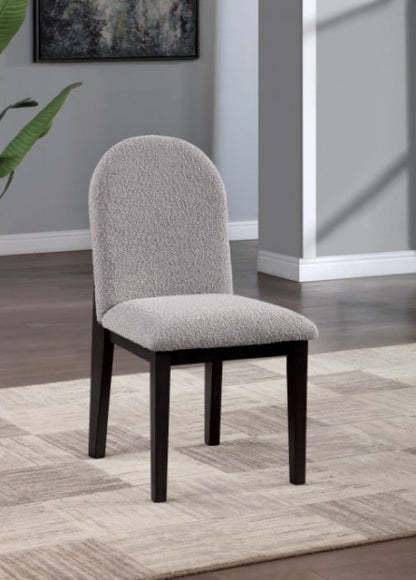 Orland Contemporary Boucle Fabric Solid Wood Chair