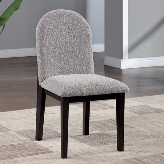 Orland Contemporary Boucle Fabric Solid Wood Chair