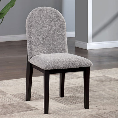 Orland Contemporary Boucle Fabric Solid Wood Chair