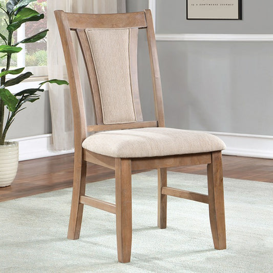 Upminster Transitional Fabric Solid Wood Dining Chair
