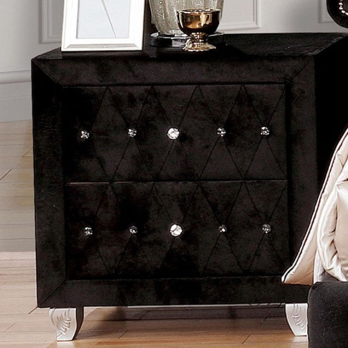 Delilah Button Tufted Upholstered Nightstand