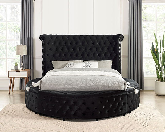 Delilah Button Tufted Upholstered Bed