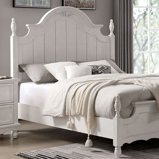 Georgette Antigue White Transitional Bed