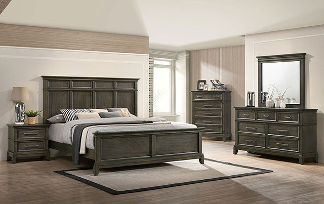 Houston Traditional Solid Wood Crown Molding Bed