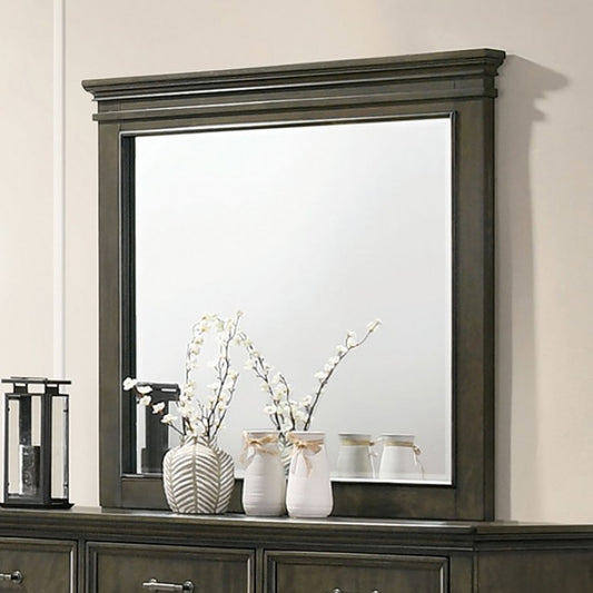 Houston Traditional Solid Wood Crown Molding Mirror