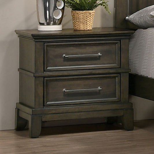 Houston Traditional Solid Wood Crown Molding Nightstand