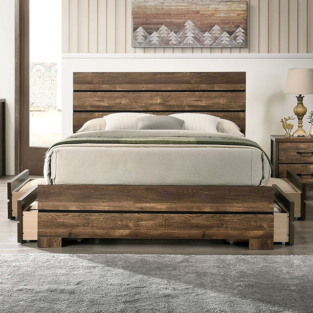 Duckworth Contemporary Solid Wood Light Walnut Bed