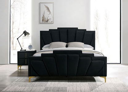 Florizel Glam Padded Headboard Bed