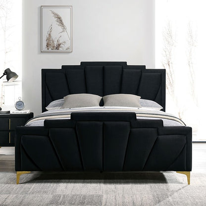 Florizel Glam Padded Headboard Bed