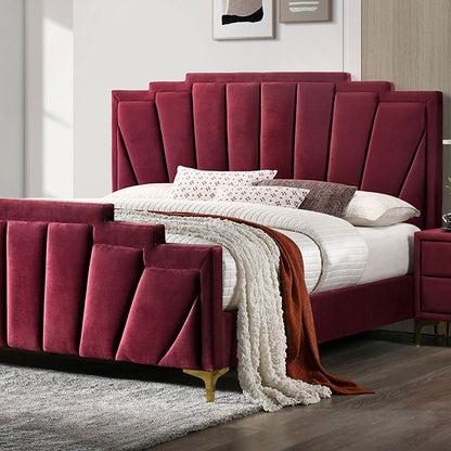 Florizel Glam Padded Headboard Bed