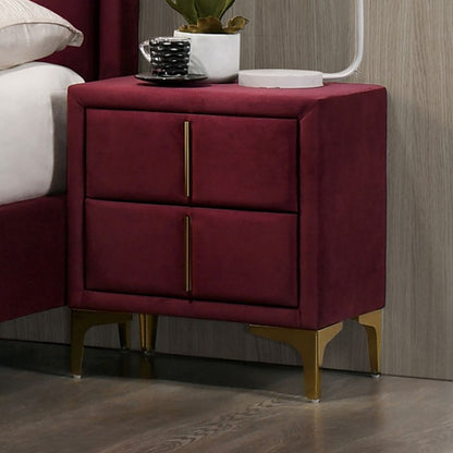 Florizel Glam Padded Headboard Nightstand