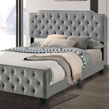 Charlize Contemporary Button Tufted Headboard Bed