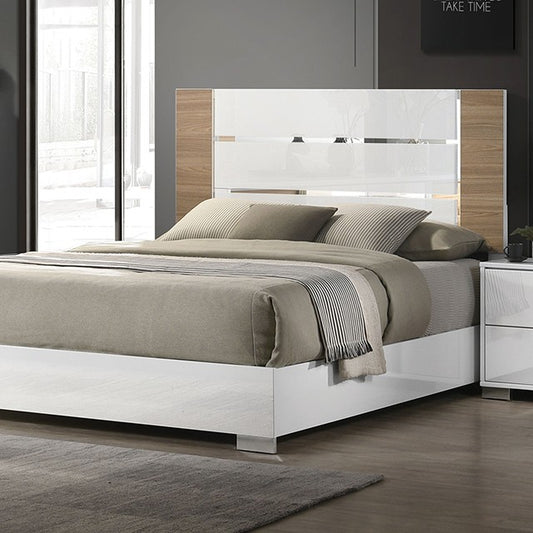 Erlangen Contemporary Metal Solid Wood Bed