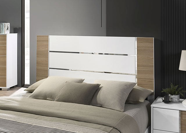 Erlangen Contemporary Metal Solid Wood Bed