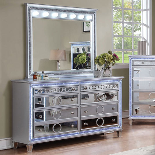 Mairead Glam Mirror Solid Wood Dresser