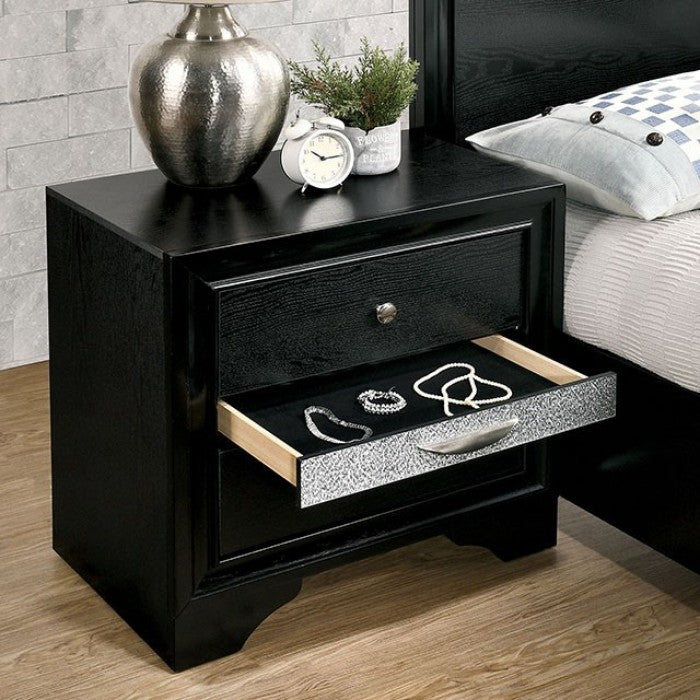 Chrissy Contemporary Solid Wood  Nightstand