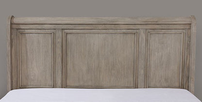 Wells Solid Wood Gray Drawer Bed