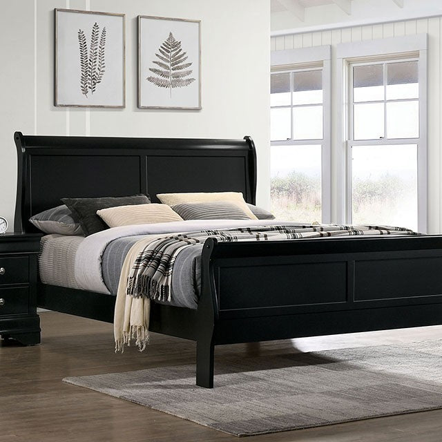 Louis Philippe Transitional Solid Wood Bed