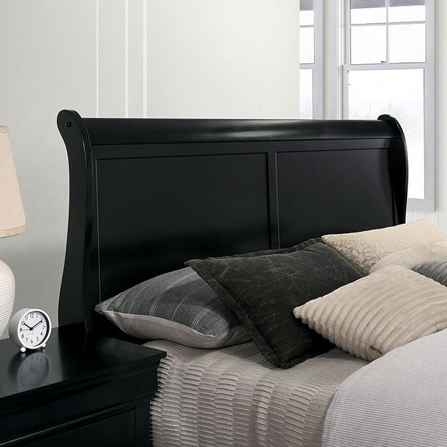 Louis Philippe Transitional Solid Wood Bed