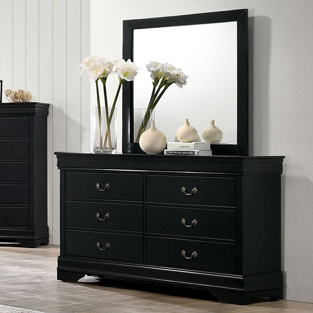 Louis Philippe Transitional Solid Wood Dresser