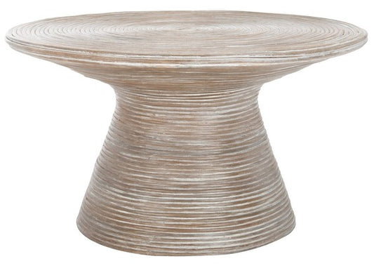 Cristina Rattan Coffee Table – Chic & Natural Woven Accent for Living Room