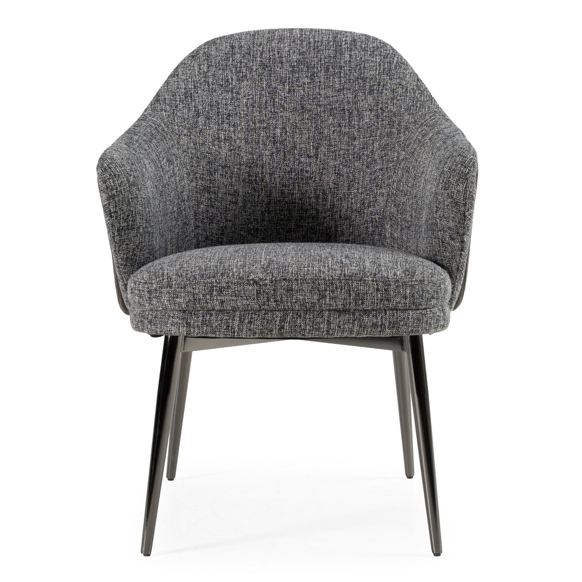 Cora Grey Fabric and Leatherette Dining Chair