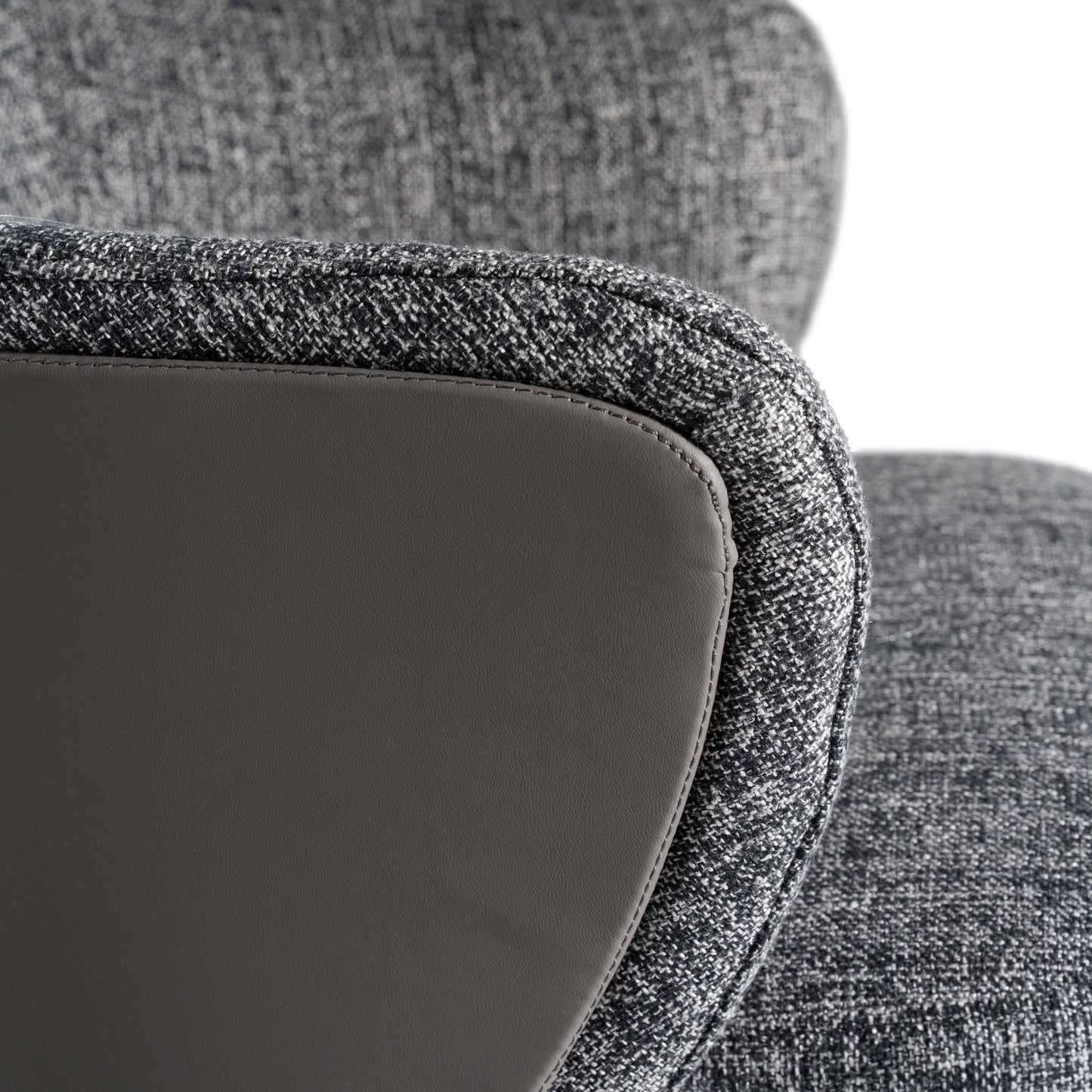 Cora Grey Fabric and Leatherette Dining Chair