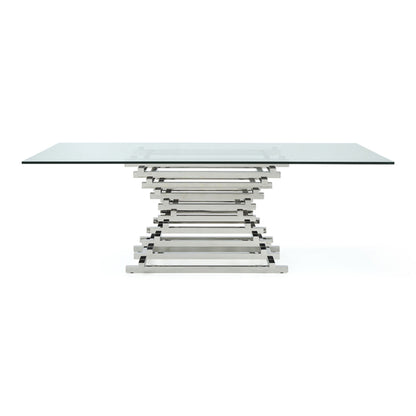 Crawford Rectangular Glass Dining Table