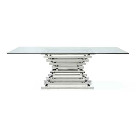 Crawford Rectangular Glass Dining Table
