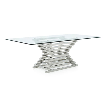 Crawford Rectangular Glass Dining Table