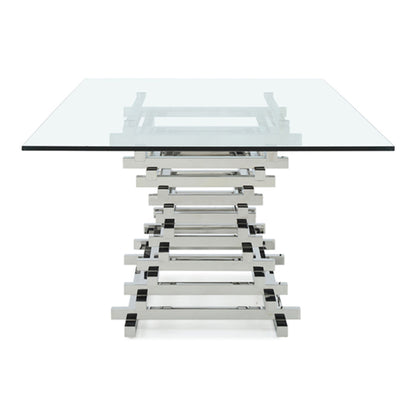 Crawford Rectangular Glass Dining Table