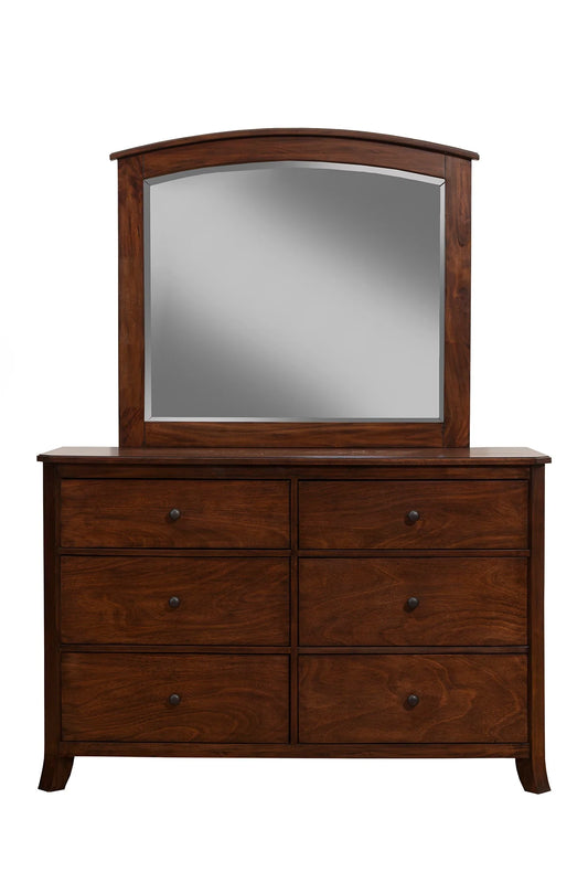 Baker 6-Drawer Dresser in Mahogany – Classic Storage Solution with Timeless Elegance for Your Bedroom