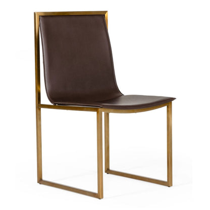 Dalton Brown Leatherette Dining Chair - set of 2