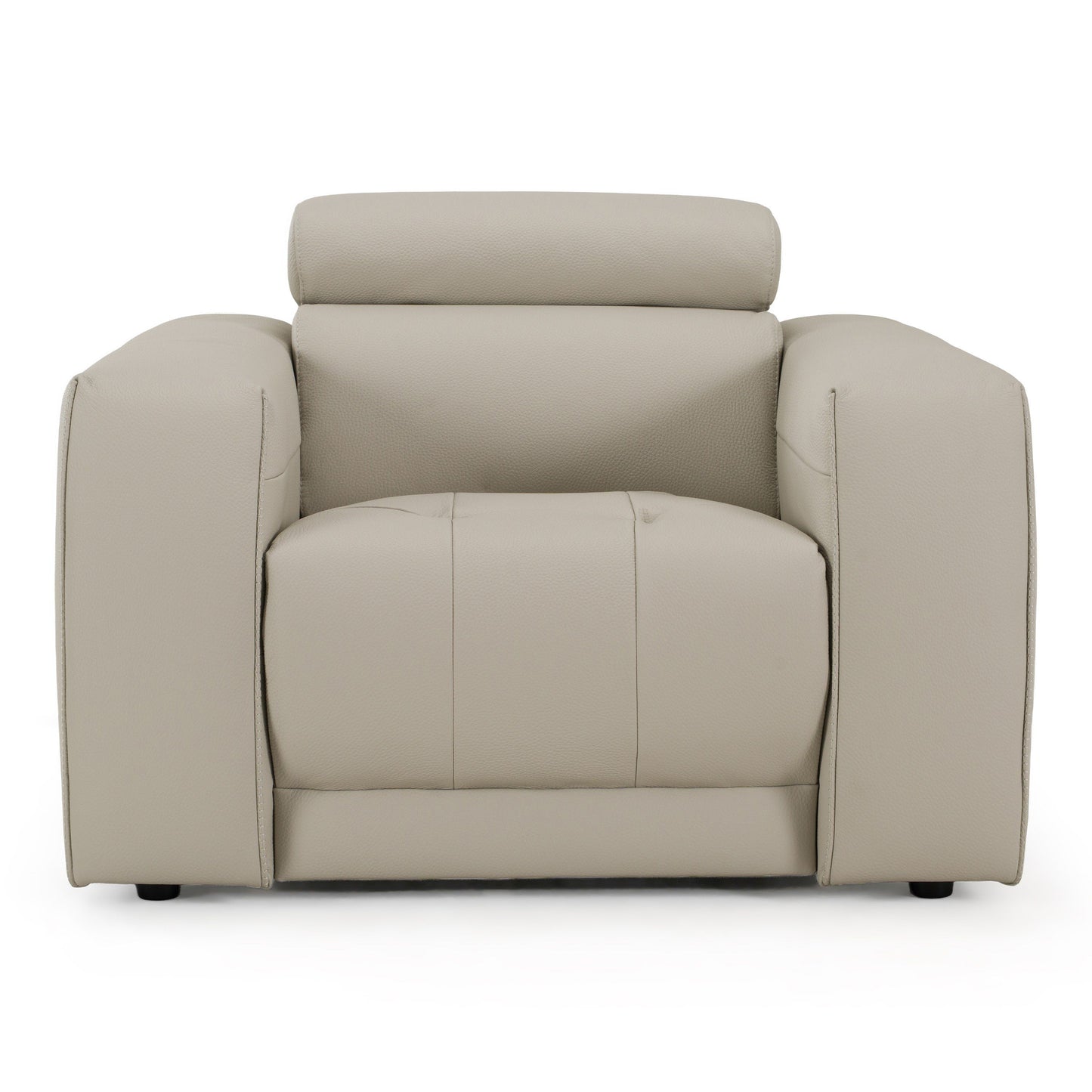 Dalton Modern Italian Light Grey Leather Recliner Chair