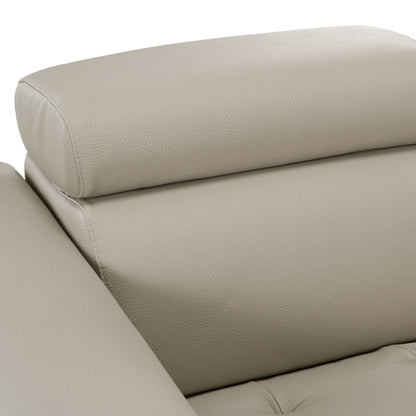 Dalton Modern Italian Light Grey Leather Recliner Chair