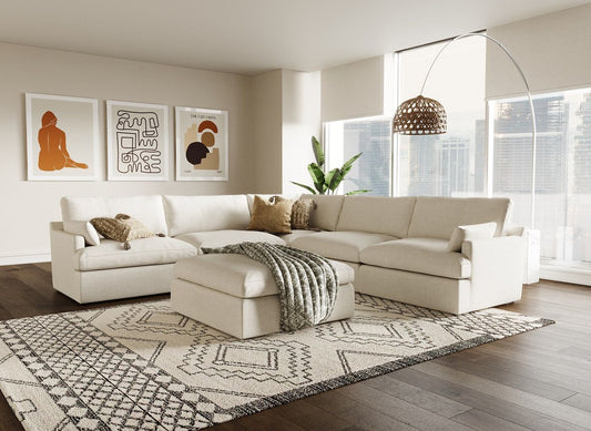 Divani Casa Danica - Modern Beige Sectional Sofa