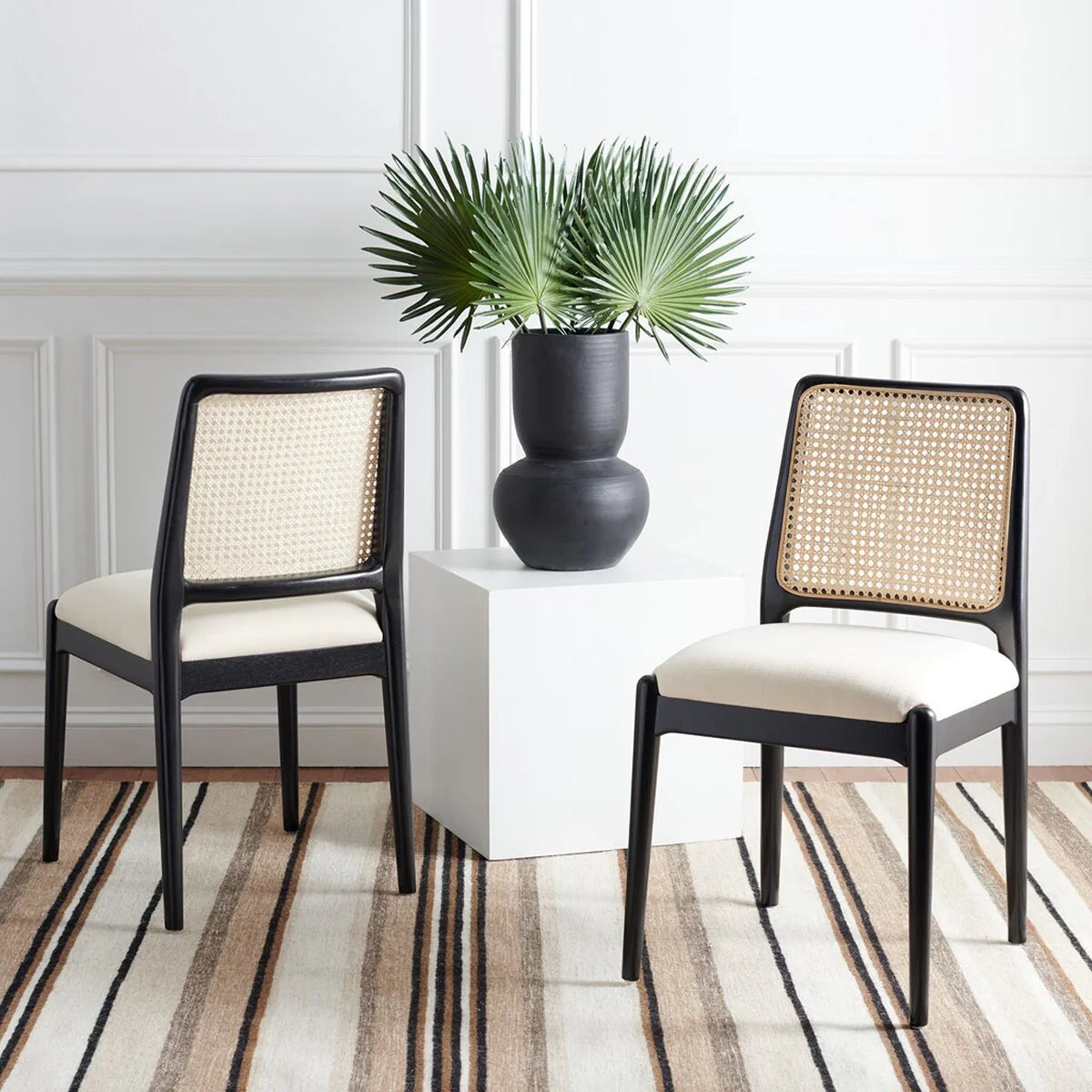 Reinhardt Rattan Dining Chair Set of 2 - Stylish and Durable Seating for a Chic Dining Experience