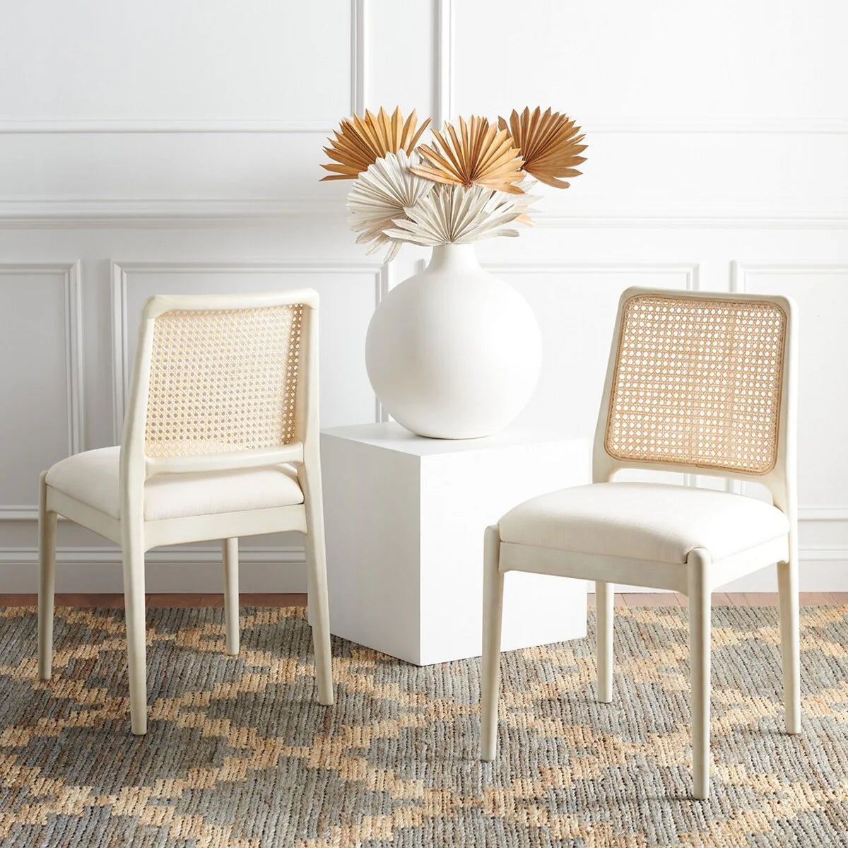 Reinhardt Rattan Dining Chair Set of 2 - Stylish and Durable Seating for a Chic Dining Experience