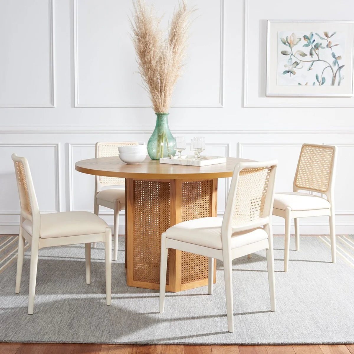 Reinhardt Rattan Dining Chair Set of 2 - Stylish and Durable Seating for a Chic Dining Experience