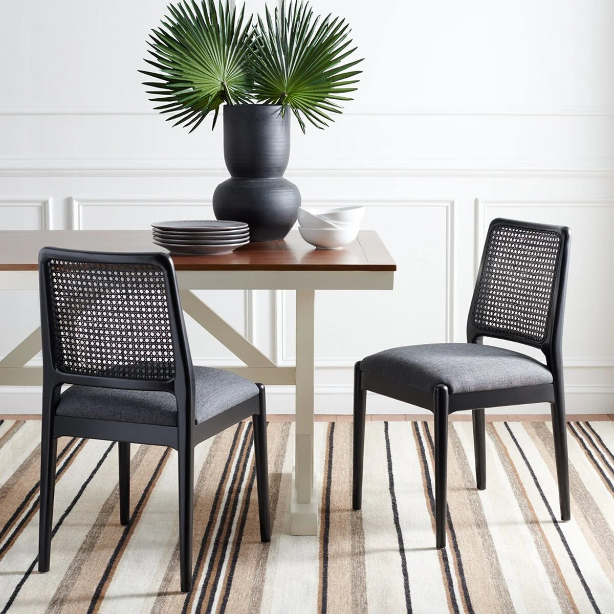 Reinhardt Rattan Dining Chair Set of 2 - Stylish and Durable Seating for a Chic Dining Experience