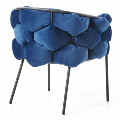 Debra Blue Velour Dining Chair